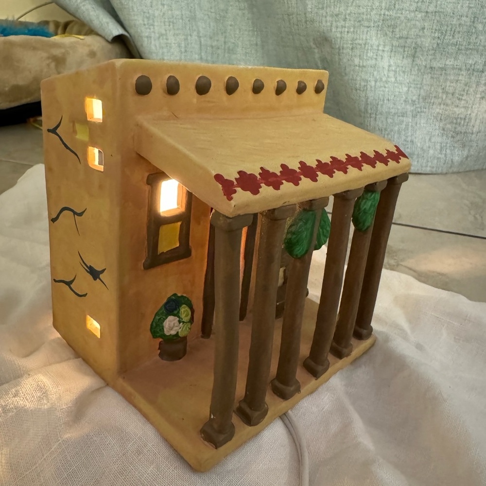 Vintage Christmas Ceramic lamp Decor